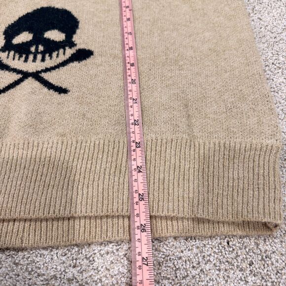 Y2K Goth Grunge Skull V-Neck Sweater - Size S - Picture 7 of 9